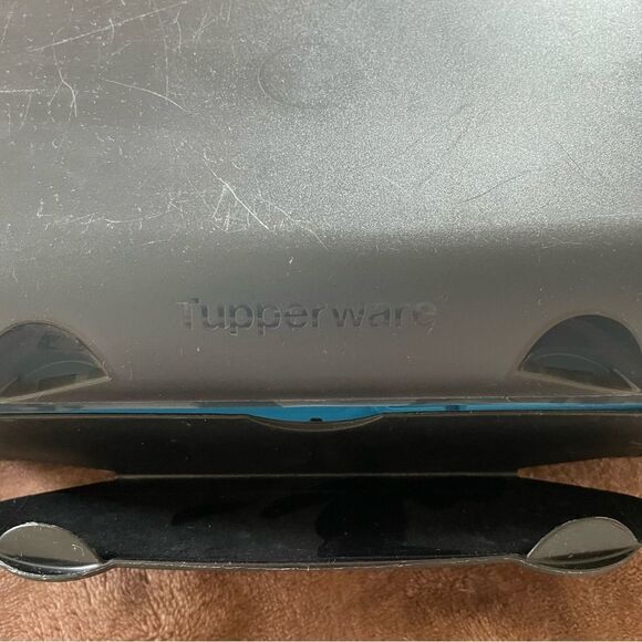 Tupperware Charcoal Large Food/ Sandwich Container with Separator - Picture 2 of 9